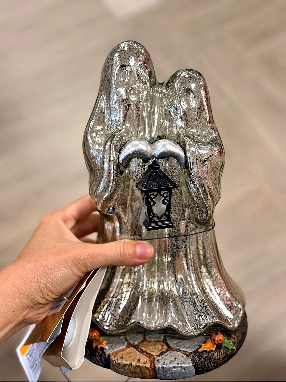 LED Silver & Brown Halloween Ghost Decor